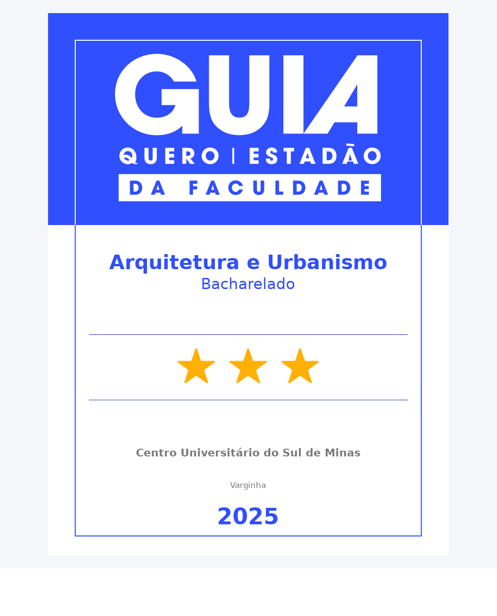 Guia - Arquitetura e Urbanismo