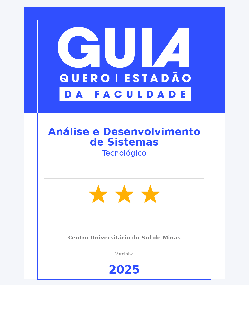 Guia - Análise e Desenvolvimento de Sistemas