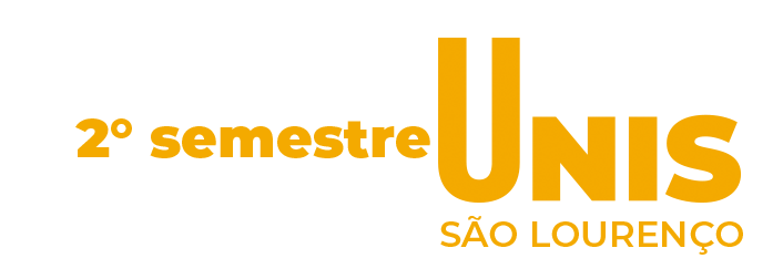 Logotipo da campanha do Vestibular na Faculdade Unis São Lourenço